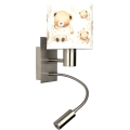 Brilagi - LED Dětská flexibilní nástěnná lampa BOBO 1xE27/25W/230V + LED/3W matný chrom/bílá/medvídci