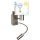 Brilagi - LED Dětská flexibilní nástěnná lampa BOBO 1xE27/25W/230V + LED/3W matný chrom/bílá/zvířátka