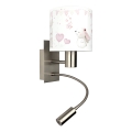 Brilagi - LED Dětská flexibilní nástěnná lampa BOBO 1xE27/25W/230V + LED/3W matný chrom/krémová/králíčci