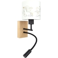 Brilagi - LED Dětská flexibilní nástěnná lampa BOBO WOOD 1xE27/25W/230V + LED/3W dub/černá/bílá/jednorožci
