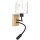 Brilagi - LED Dětská flexibilní nástěnná lampa BOBO WOOD 1xE27/25W/230V + LED/3W dub/černá/bílá/králíčci