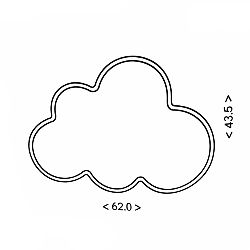 Brilagi - LED Dětské stropní svítidlo CLOUD LED/54W/230V bílá