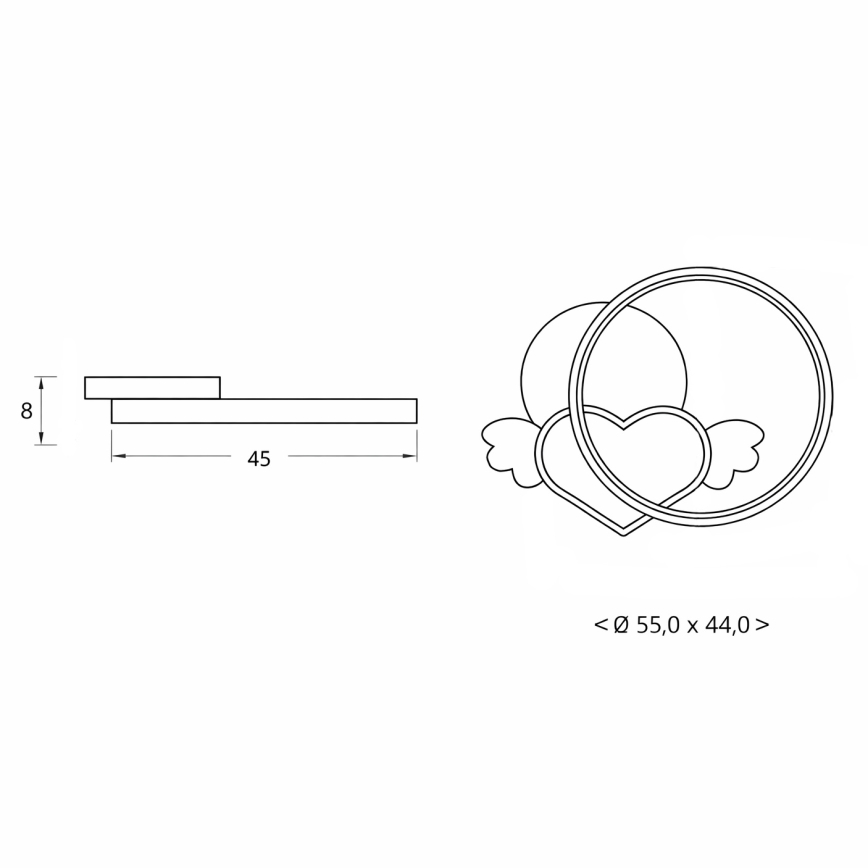 Brilagi - LED Dětské stropní svítidlo LOVE LED/48W/230V 3000/4500/6000K modrá