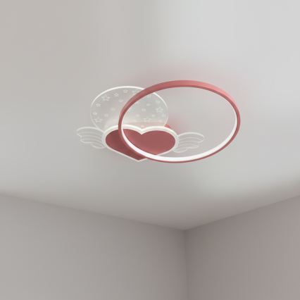 Brilagi - LED Dětské stropní svítidlo LOVE LED/48W/230V 3000/4500/6000K růžová
