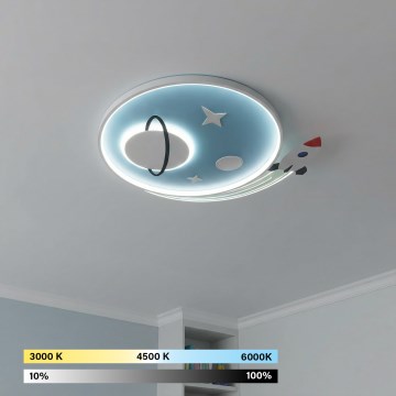 Brilagi - LED Dětské stropní svítidlo STARSHIP LED/64W/230V 3000/4500/6000K modrá