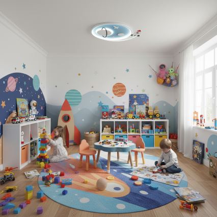 Brilagi -LED Dětské stropní svítidlo STARSHIP LED/64W/230V 3000/4500K modrá