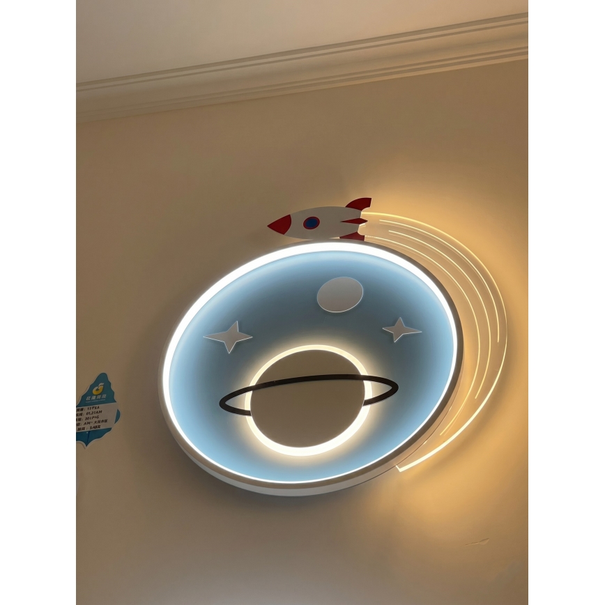 Brilagi -LED Dětské stropní svítidlo STARSHIP LED/64W/230V 3000/4500K modrá