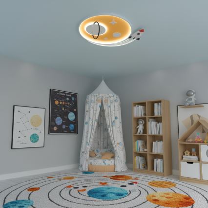 Brilagi -LED Dětské stropní svítidlo STARSHIP LED/64W/230V 3000/4500K žlutá