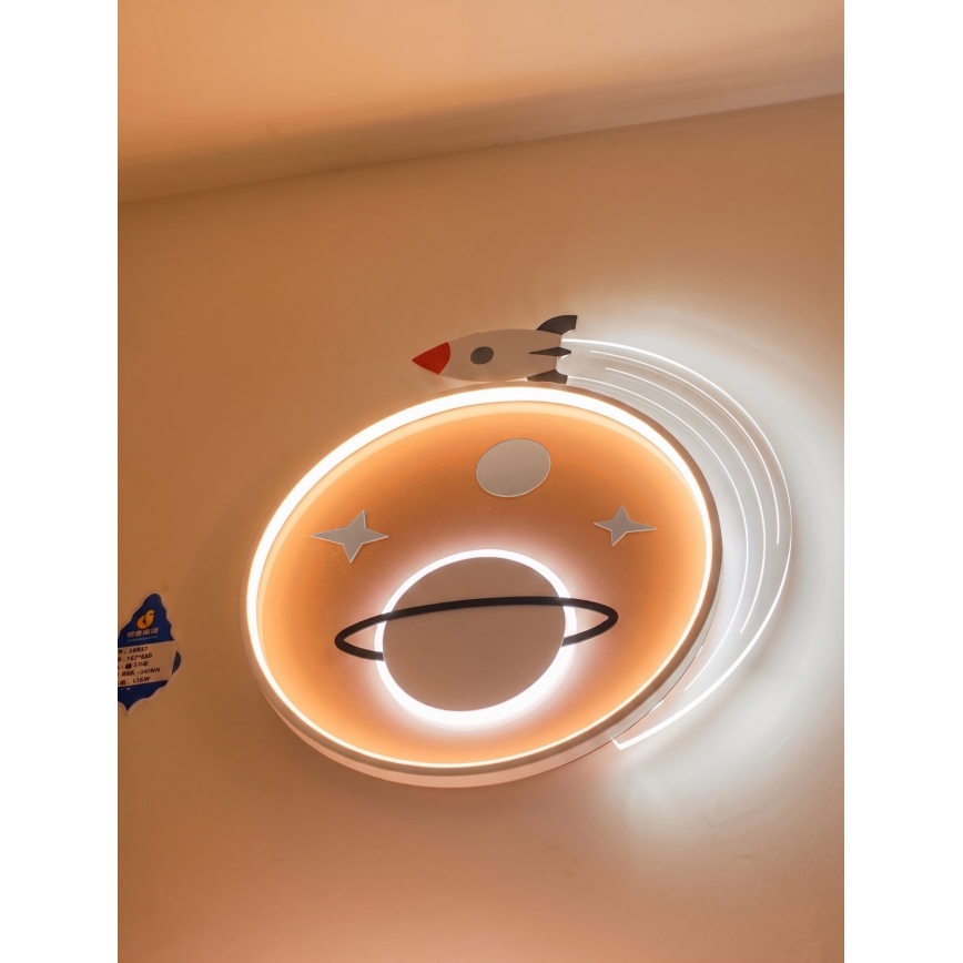 Brilagi -LED Dětské stropní svítidlo STARSHIP LED/64W/230V 3000/4500K žlutá
