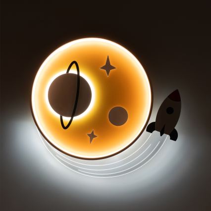 Brilagi -LED Dětské stropní svítidlo STARSHIP LED/64W/230V 3000/4500K žlutá