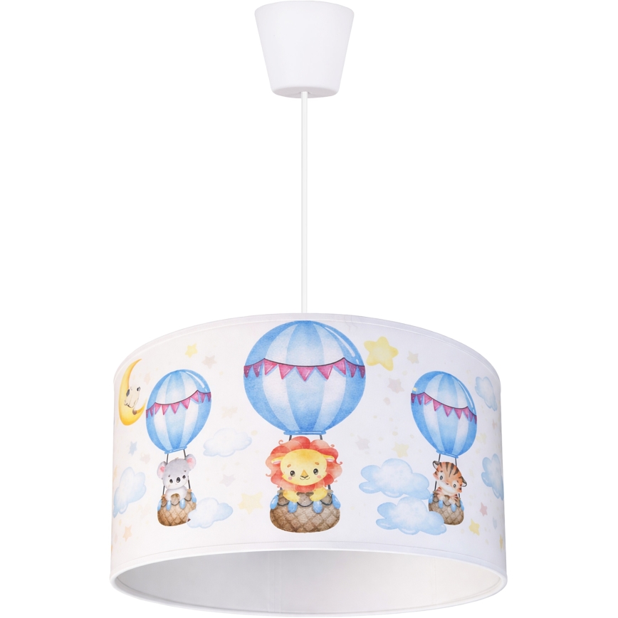 Brilagi - LED Dětský lustr na lanku BOBO 1xE27/10W/230V pr. 35 cm bílá/zvířátka