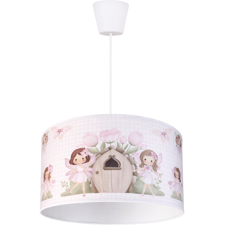 Brilagi - LED Dětský lustr na lanku BOBO 1xE27/10W/230V pr. 35 cm růžová/víly