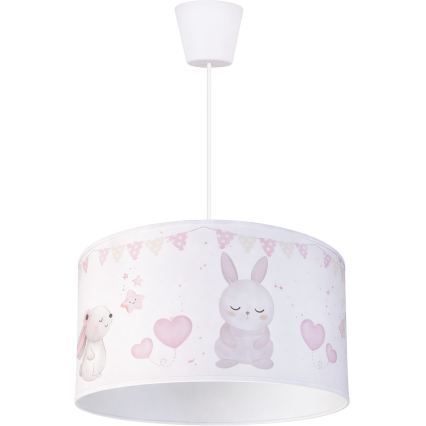 Brilagi - LED Dětský lustr na lanku BOBO 1xE27/60W/230V pr. 35 cm bílá/králíčci