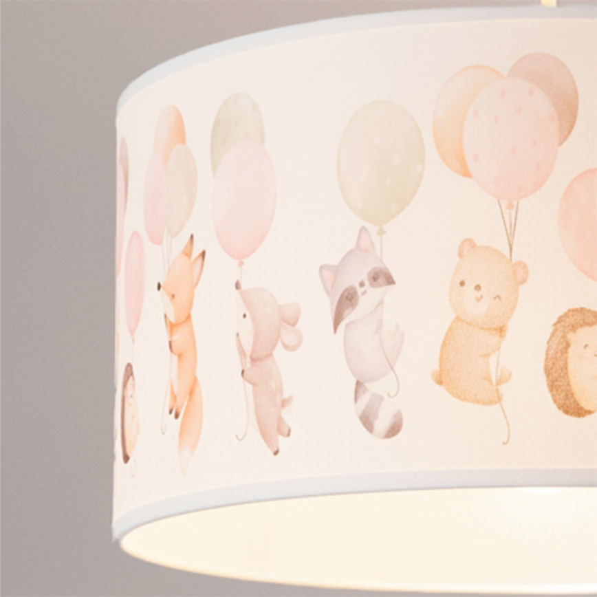 Brilagi - LED Dětský lustr na lanku BOBO 1xE27/60W/230V pr. 35 cm bílá/zvířátka