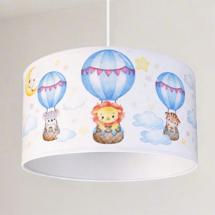 Brilagi - LED Dětský lustr na lanku BOBO 1xE27/60W/230V pr. 35 cm bílá/zvířátka