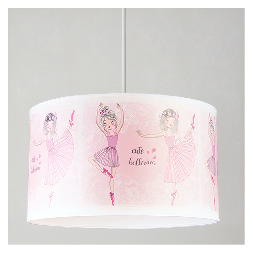 Brilagi - LED Dětský lustr na lanku BOBO 1xE27/60W/230V pr. 35 cm růžová/baletky