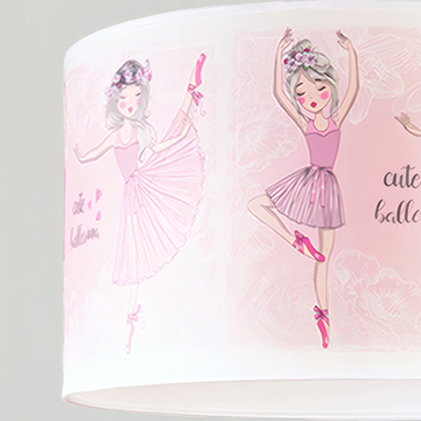 Brilagi - LED Dětský lustr na lanku BOBO 1xE27/60W/230V pr. 35 cm růžová/baletky