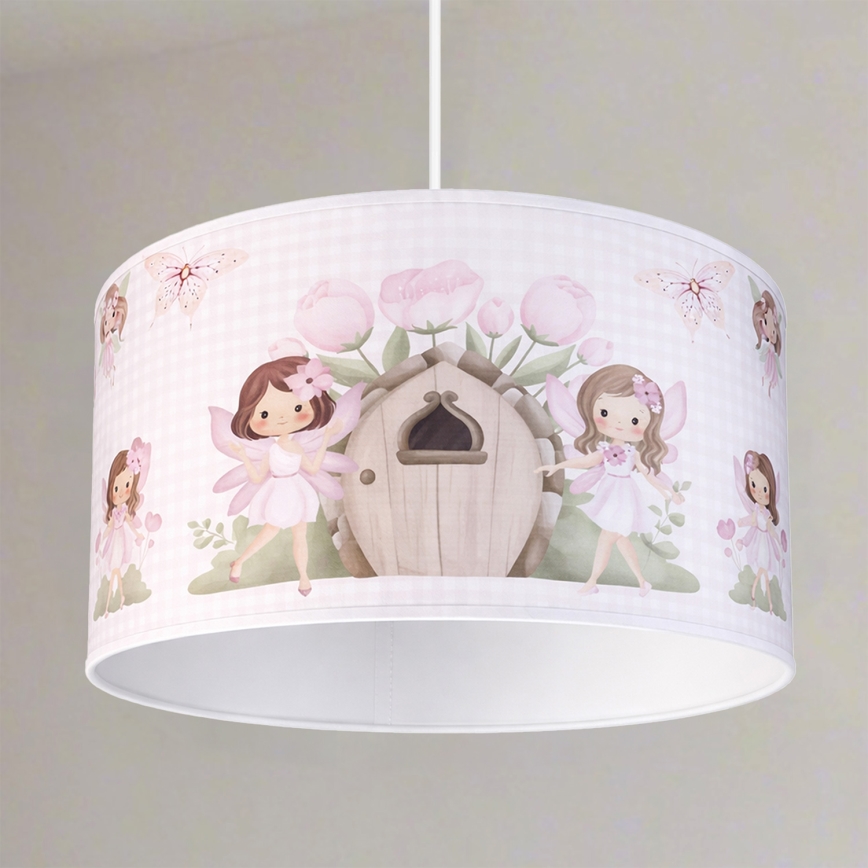 Brilagi - LED Dětský lustr na lanku BOBO 1xE27/60W/230V pr. 35 cm růžová/víly