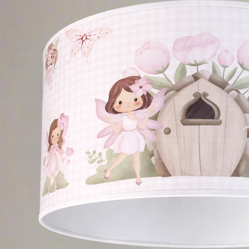 Brilagi - LED Dětský lustr na lanku BOBO 1xE27/60W/230V pr. 35 cm růžová/víly