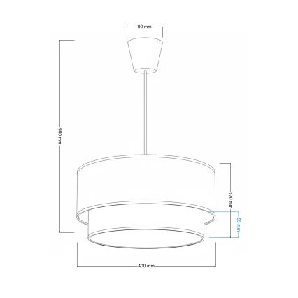 Brilagi - LED Dětský lustr na lanku BOBO 1xE27/60W/230V pr. 40 cm bílá/béžová/medvídci