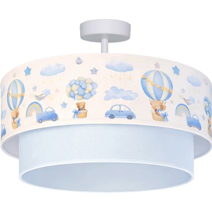 Brilagi - LED Dětský přisazený lustr BOBO 1xE27/10W/230V pr. 40 cm krémová/modrá/medvídci