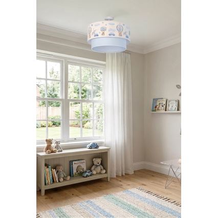 Brilagi - LED Dětský přisazený lustr BOBO 1xE27/60W/230V pr. 40 cm krémová/modrá/medvídci