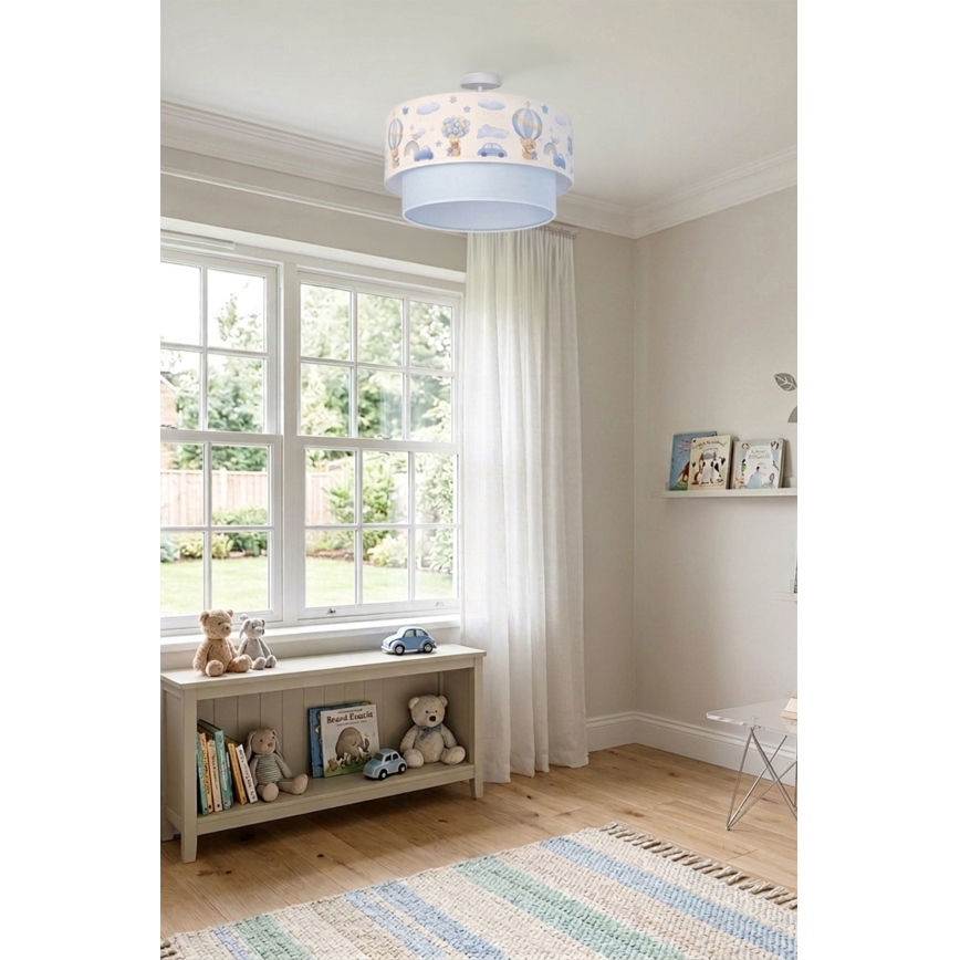 Brilagi - LED Dětský přisazený lustr BOBO 1xE27/60W/230V pr. 40 cm krémová/modrá/medvídci