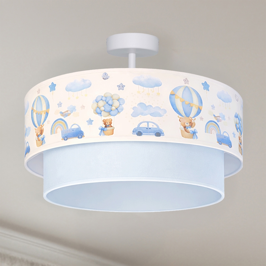 Brilagi - LED Dětský přisazený lustr BOBO 1xE27/60W/230V pr. 40 cm krémová/modrá/medvídci