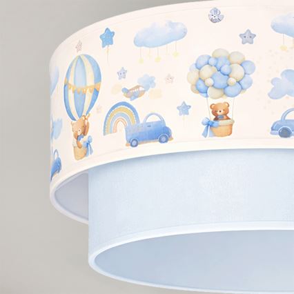 Brilagi - LED Dětský přisazený lustr BOBO 1xE27/60W/230V pr. 40 cm krémová/modrá/medvídci