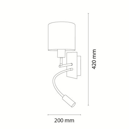 Brilagi - LED Dětská flexibilní nástěnná lampa BOBO 1xE27/25W/230V + LED/3W černá/bílá/zvířátka