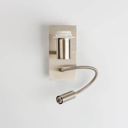 Brilagi - LED Dětská flexibilní nástěnná lampa BOBO 1xE27/25W/230V + LED/3W matný chrom/bílá/modrá/medvídci