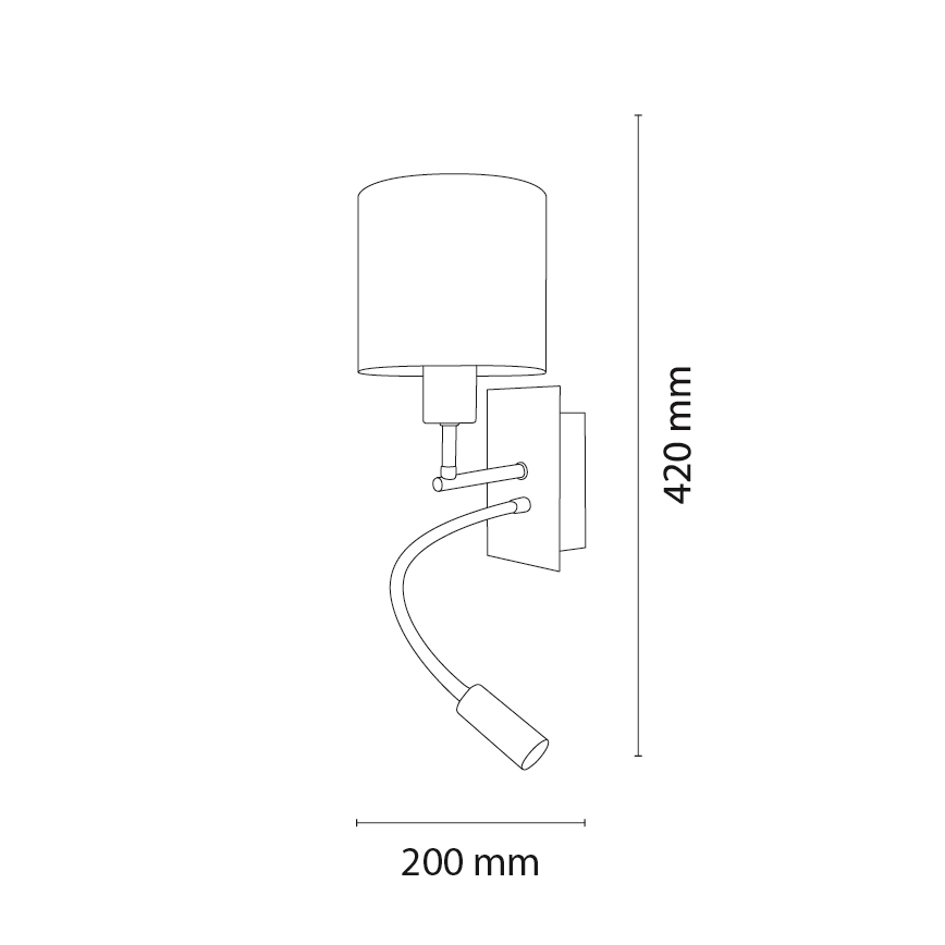 Brilagi - LED Flexibilní nástěnná lampa BOBO 1xE27/25W/230V + LED/3W matný chrom/růžová