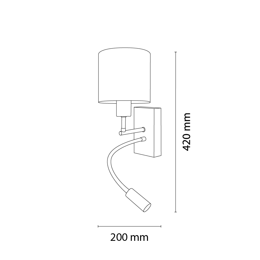 Brilagi - LED Dětská flexibilní nástěnná lampa BOBO WOOD 1xE27/25W/230V + LED/3W dub/černá/bílá/jednorožci