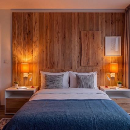 Brilagi - LED Flexibilní nástěnná lampa NUBILA 1xE27/25W/230V + LED/3W bílá/oranžová