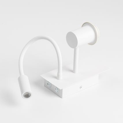 Brilagi - LED Flexibilní nástěnná lampa NUBILA 1xE27/25W/230V + LED/3W bílá/světle šedá