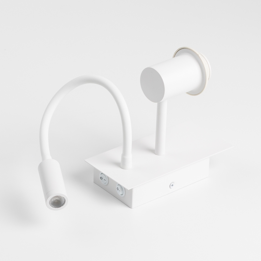 Brilagi - LED Flexibilní nástěnná lampa NUBILA 1xE27/25W/230V + LED/3W bílá/světle šedá