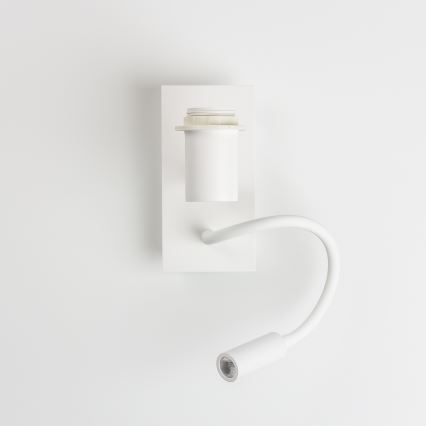 Brilagi - LED Flexibilní nástěnná lampa NUBILA 1xE27/25W/230V + LED/3W bílá/světle šedá