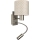 Brilagi - LED Flexibilní nástěnná lampa BOBO 1xE27/25W/230V + LED/3W matný chrom/béžová/puntíky