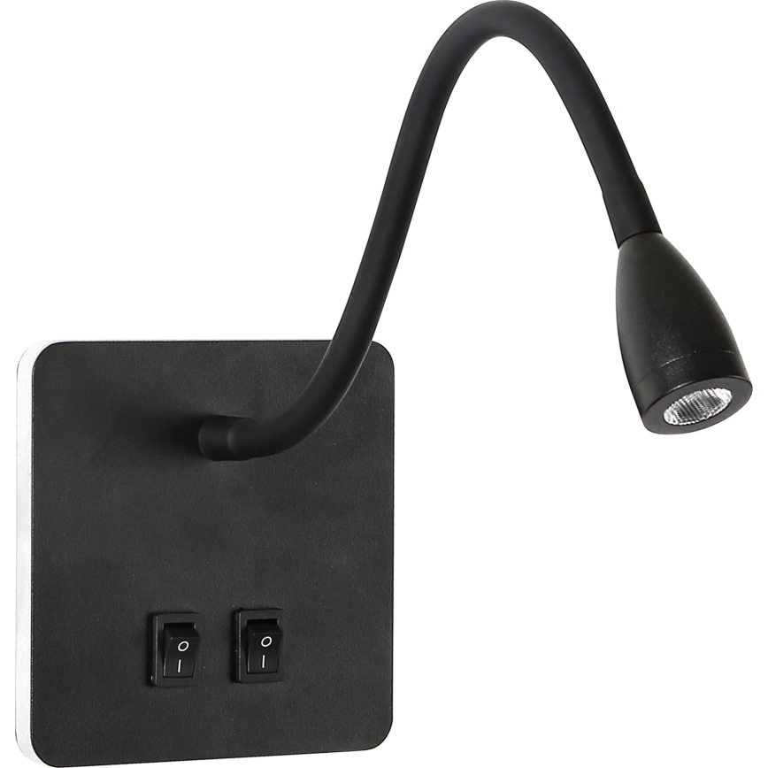 Brilagi - LED Flexibilní nástěnná lampa MAYA Double LED/4W/230V + LED/3W černá