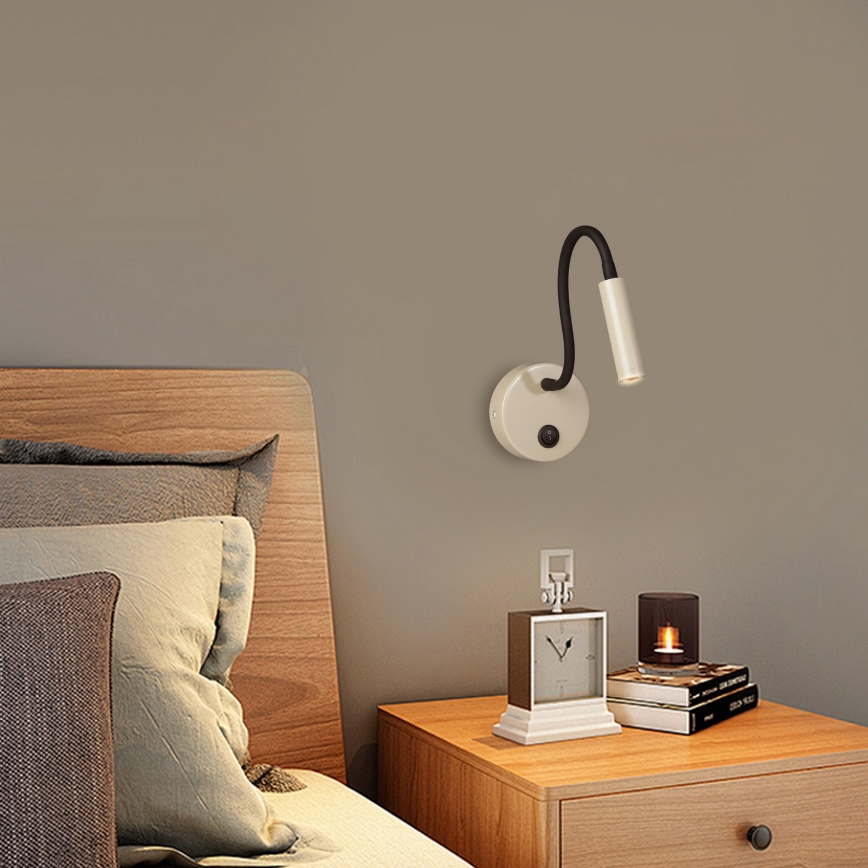 Brilagi - LED Flexibilní nástěnná lampa MAYA LED/3W/230V 4000K béžová