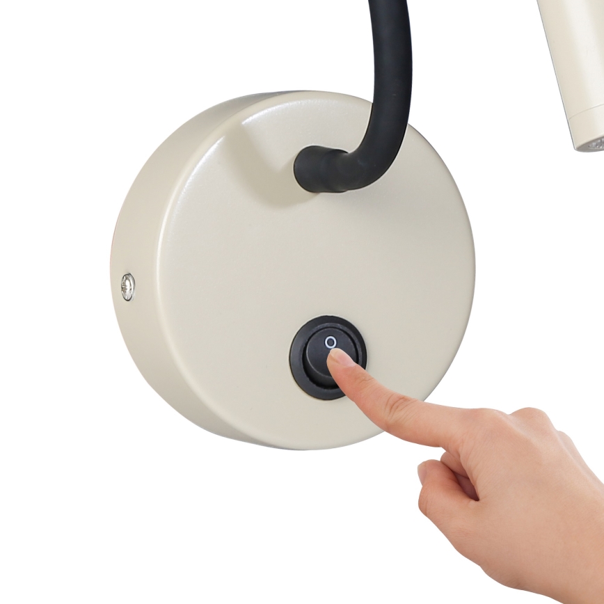 Brilagi - LED Flexibilní nástěnná lampa MAYA LED/3W/230V 4000K béžová