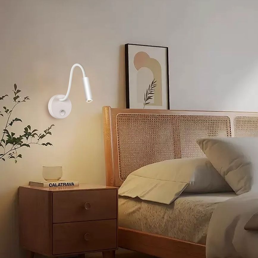 Brilagi - LED Flexibilní nástěnná lampa MAYA LED/3W/230V 4000K bílá