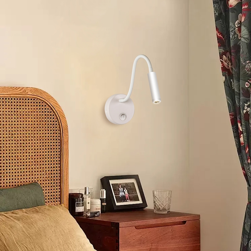 Brilagi - LED Flexibilní nástěnná lampa MAYA LED/3W/230V 4000K bílá