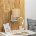 Brilagi - LED Flexibilní nástěnná lampa NUBILA 1xE27/25W/230V + LED/3W bílá/světle hnědá