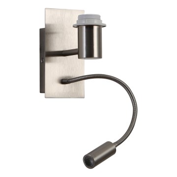 Brilagi - LED Flexibilní nástěnná lampa NUBILA 1xE27/25W/230V + LED/3W matný chrom