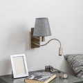 Brilagi - LED Flexibilní nástěnná lampa NUBILA 1xE27/25W/230V + LED/3W matný chrom/šedá