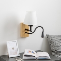 Brilagi - LED Flexibilní nástěnná lampa NUBILA WOOD 1xE27/25W/230V + LED/3W dub/bílá