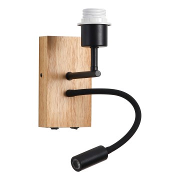 Brilagi - LED Flexibilní nástěnná lampa NUBILA WOOD 1xE27/25W/230V + LED/3W dub/černá