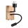 Brilagi - LED Flexibilní nástěnná lampa NUBILA WOOD 1xE27/25W/230V + LED/3W dub/černá