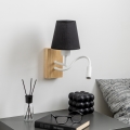 Brilagi - LED Flexibilní nástěnná lampa NUBILA WOOD 1xE27/25W/230V + LED/3W dub/černá